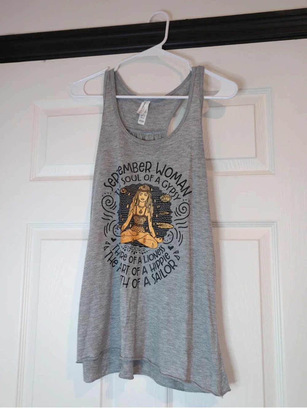 Large September woman graphic tank